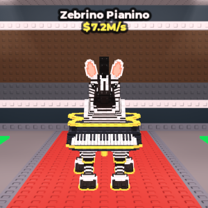 ピアノと一体化したシマウマ「Zebrino Pianino(ゼブリーノ・ピアニーノ)」はピアノ系2代目のSecret?レア度・価値まとめ【Steal a Brainrot】