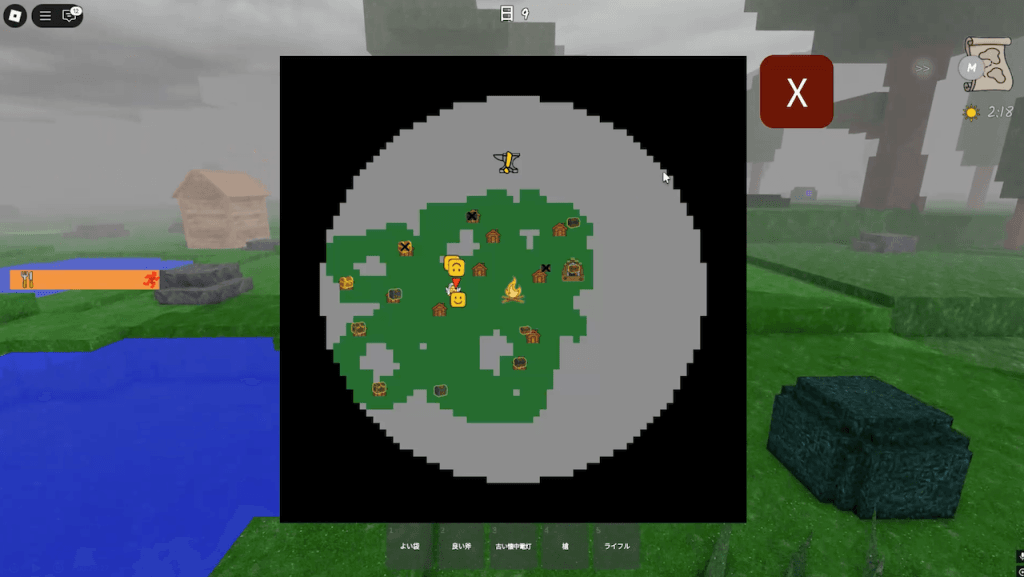 森で99日生き残る マップ